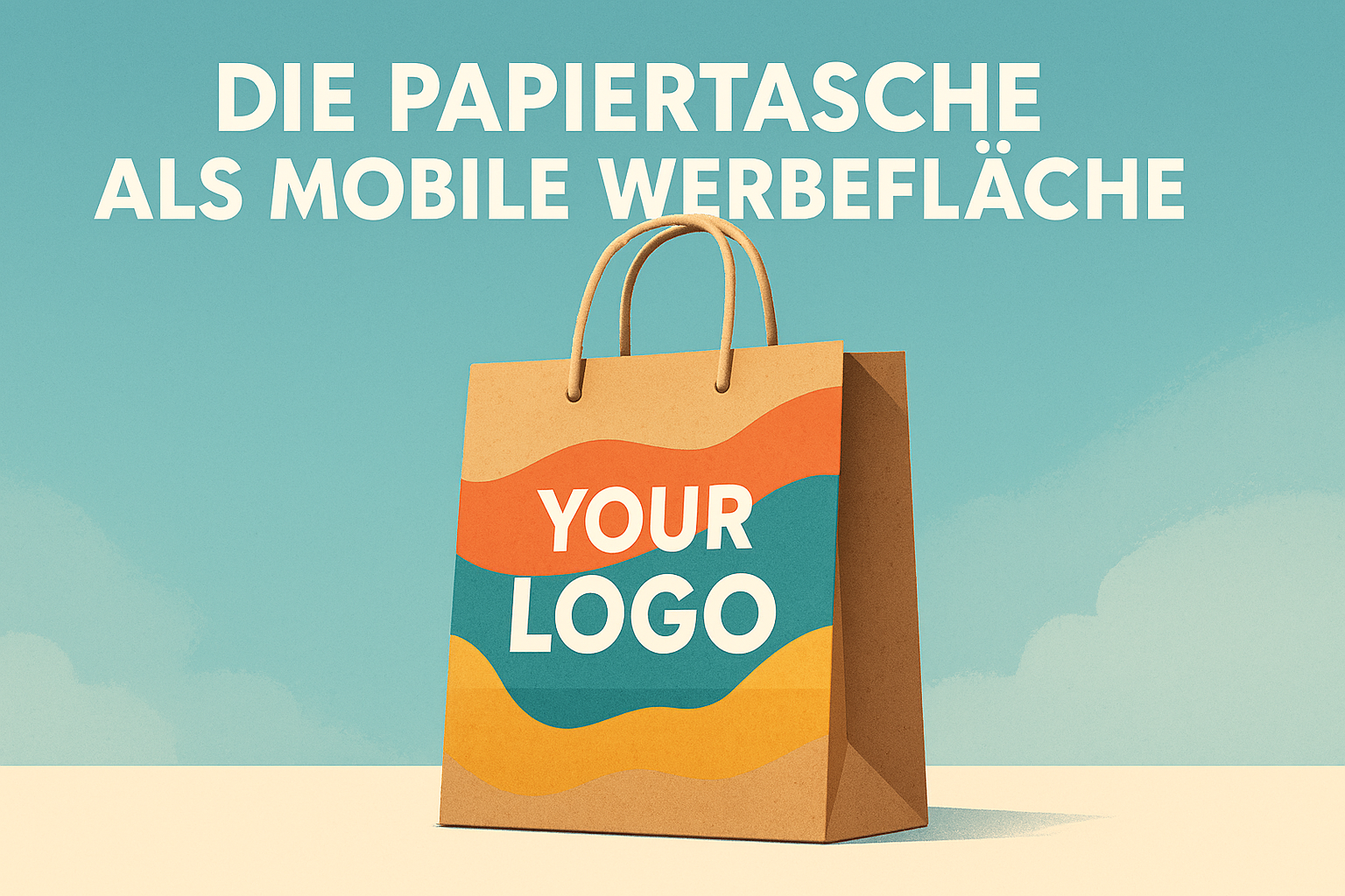 Papiertasche mit eigenem Logo bedruckbar
