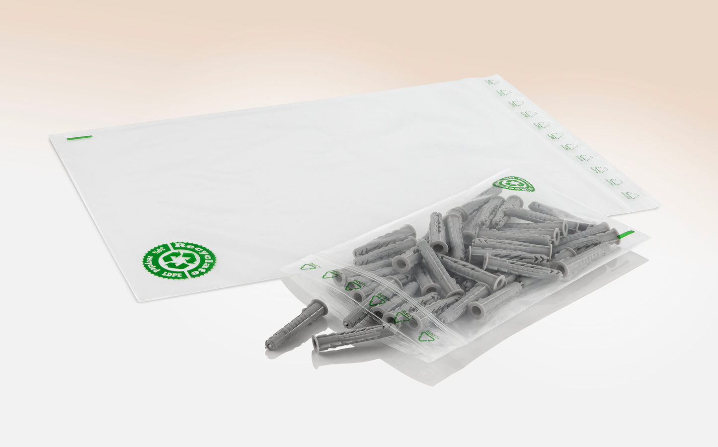 Rezyklat Druckverschlussbeutel