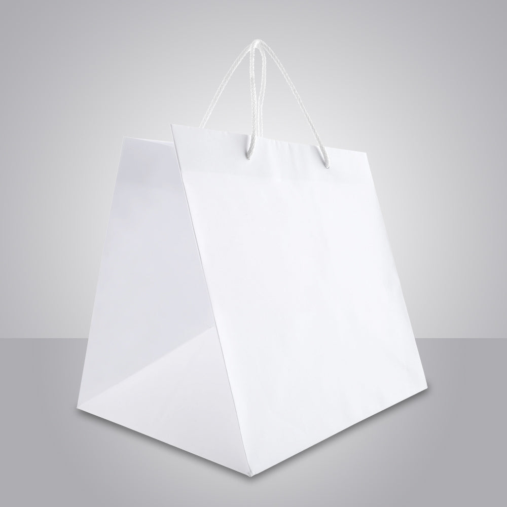 Papiertragetasche "Take Away Premium in weiß" - unbedruckt