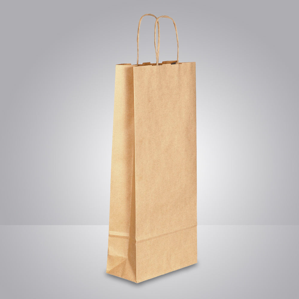 flaschentasche mit gedrehten papierkordeln