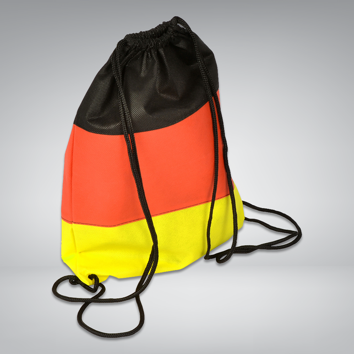 Non-Woven Deutschland Backpack schwarz/rot/gelb