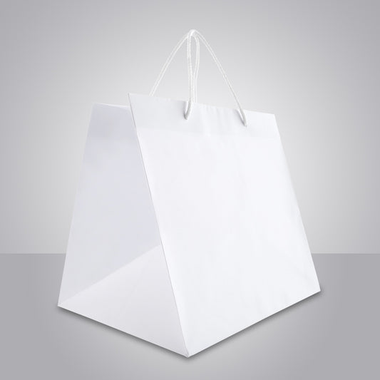 Papiertragetasche "Take Away Premium in weiß"