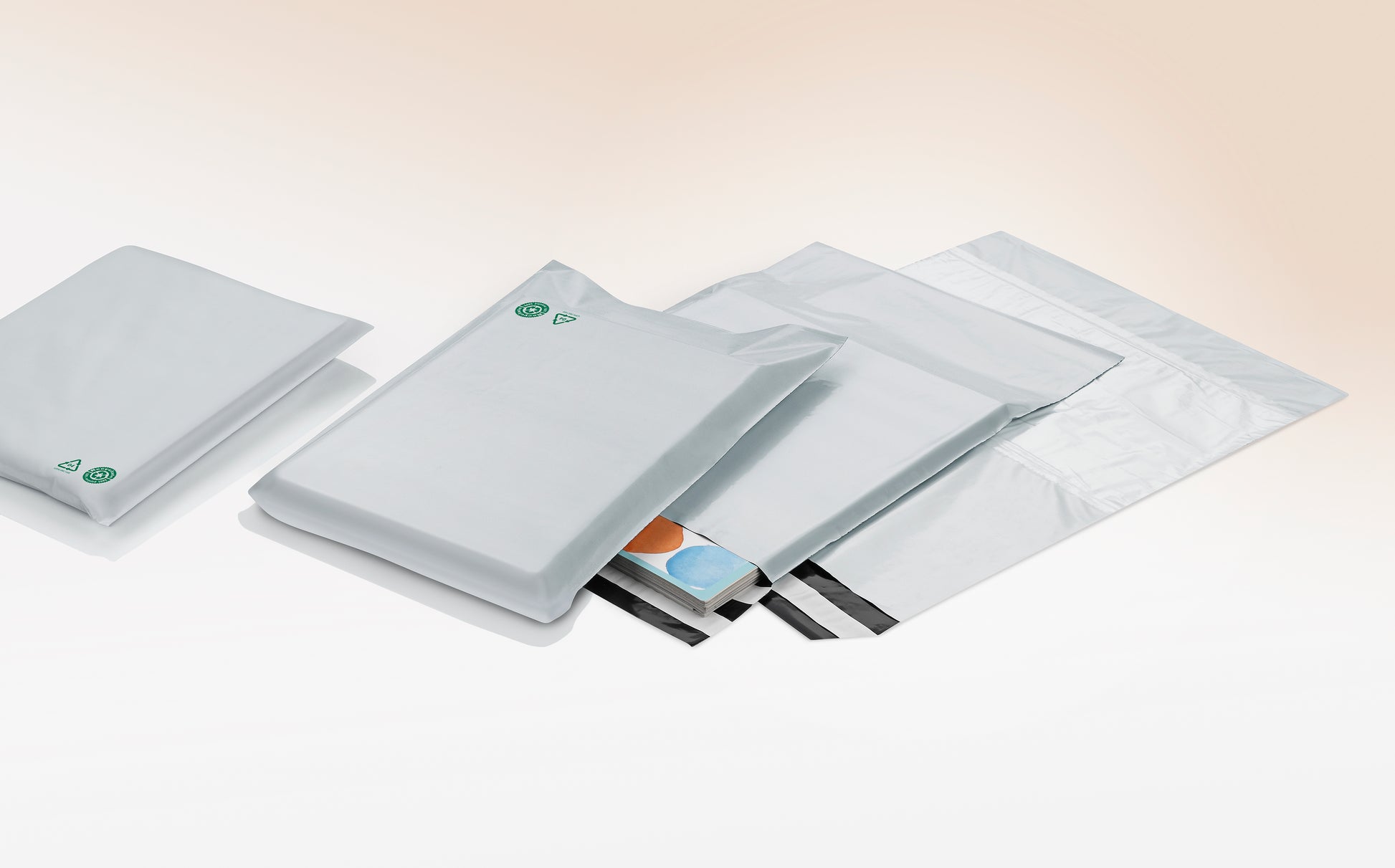 Versandbeutel aus coex folie rezyklat