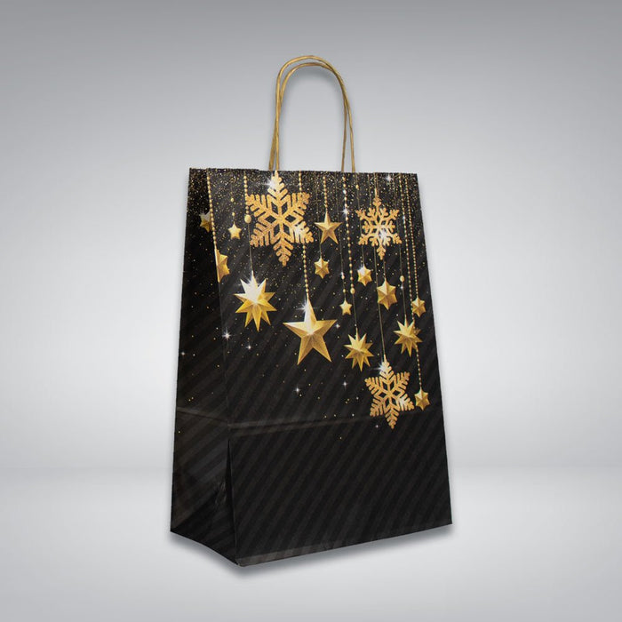Weihnachtstasche "Goldene Sterne" - GERNET Printpack GmbH